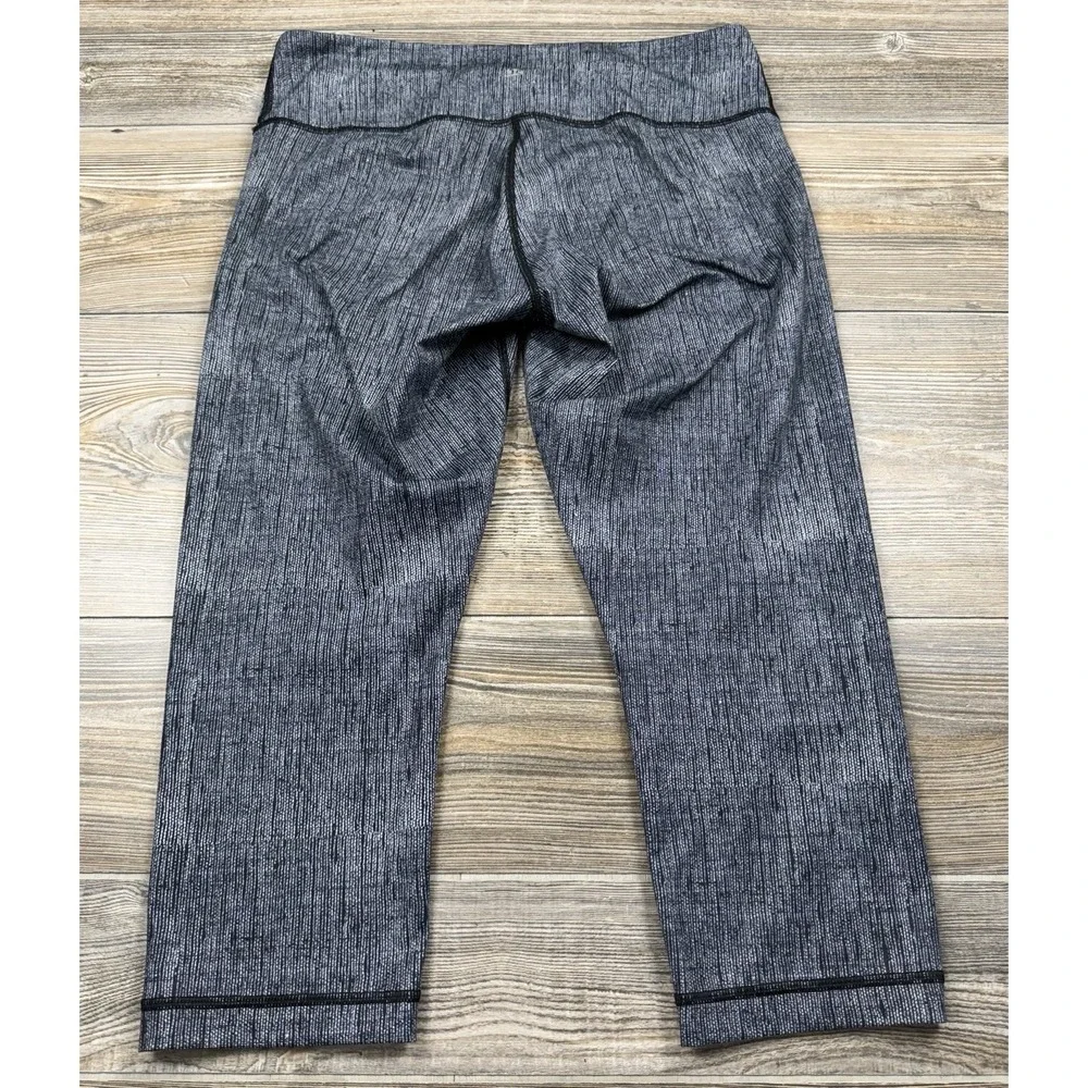 Lululemon‎ Womens Size 10 Wunder Under Crop Leggings Luxtreme Burlap Black Dune